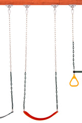 Jack and June Belt Swing - 80" Chains - Red - Playset Swing