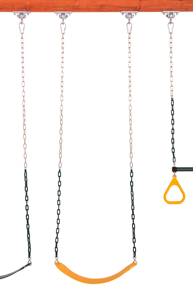 Jack and June Belt Swing - 80" Chains - Yellow - Playset Swing