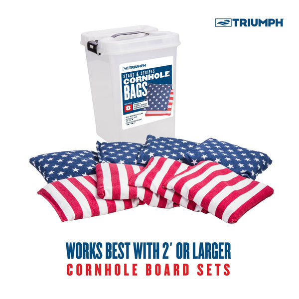Patriotic Stars and Stripes 16 oz. Bean Bag Set