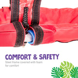 comfortable and safe round swing for playsets from woodplay 