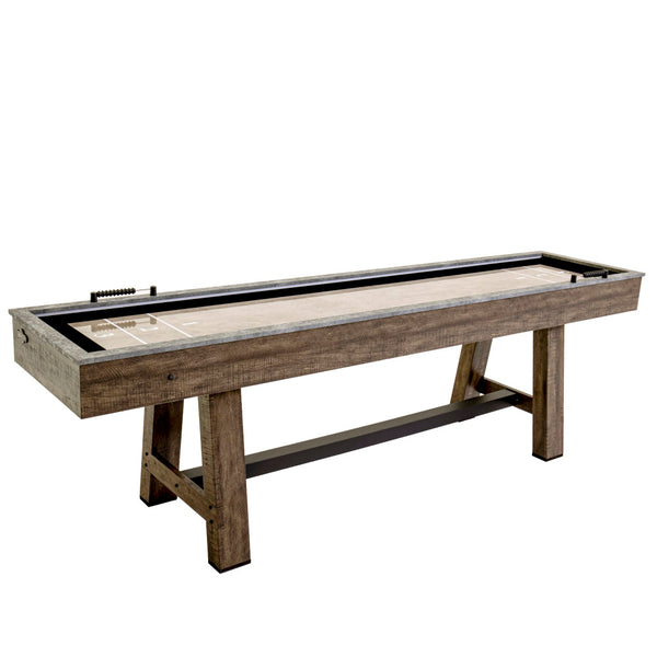 American Legend Stonebridge 9' LED Light Up Shuffleboard Table with Bonus Bowling Game_1