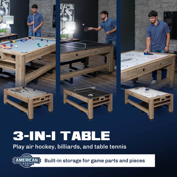 American Legend 84" Westbrook 3-In-1 Multi Game Table