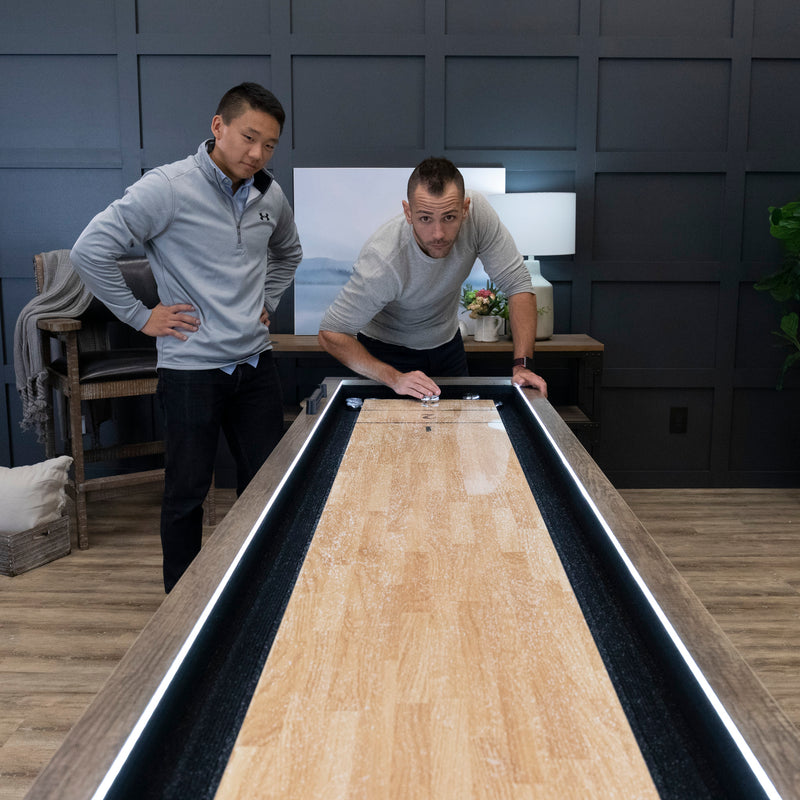 Brookdale 9’ LED Light Up Shuffleboard Table