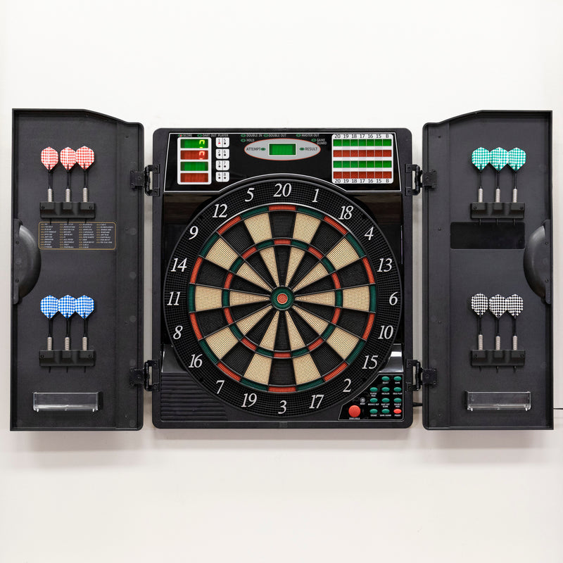 Titanium 5400 Electronic Dartboard with Integrated Cabinet