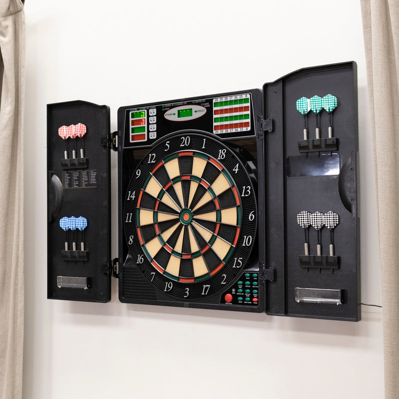 Titanium 5400 Electronic Dartboard with Integrated Cabinet