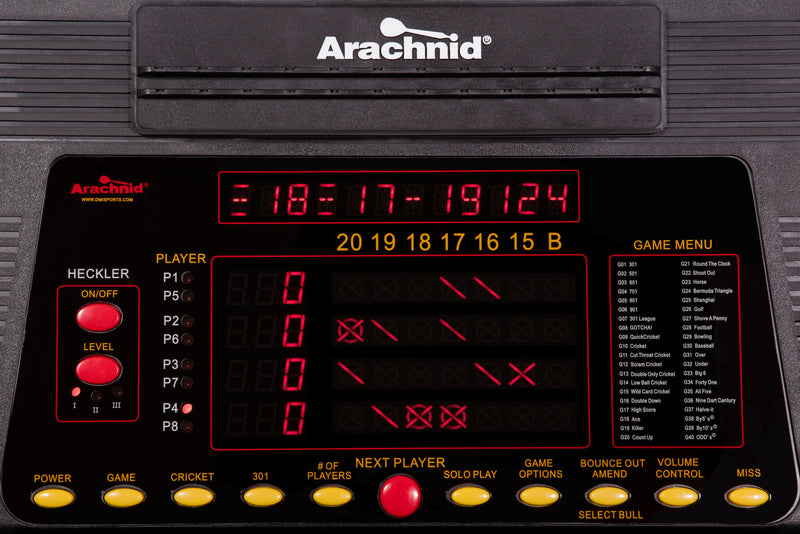 Arachnid Cricket Pro 800 Standing Electronic Dartboard