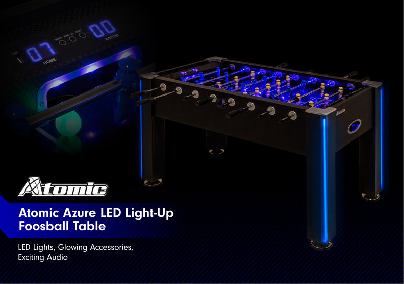 Azure 56" LED Light Up Foosball Table