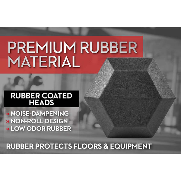 Hex Rubber Dumbbell Fitness Training Weight Sets