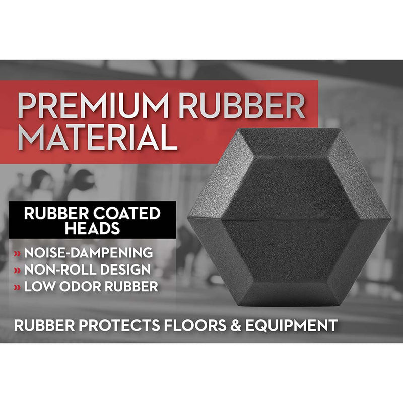 Hex Rubber Dumbbell Fitness Training Weight Sets