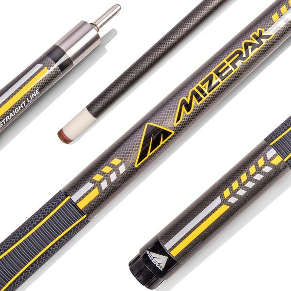 58" Premium Carbon Composite 3D Grip Cue - Black