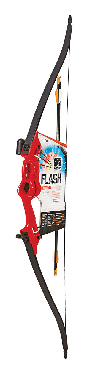 Bear Archery Flash Youth Traditional Bow Set - Red Youth Bow