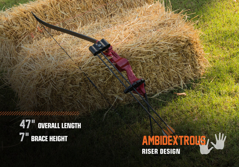 Bear Archery Flash Youth Traditional Bow Set - Red Youth Bow