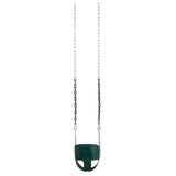 Jack and June Full Bucket Toddler Swing - 50" Chains - Green Toddler Playset Swing