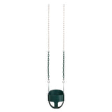 Jack and June Full Bucket Toddler Swing - 50" Chains - Green Toddler Playset Swing