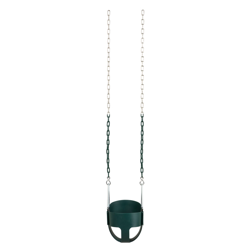 Jack and June Full Bucket Toddler Swing - 50" Chains - Green Toddler Playset Swing