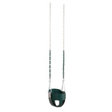 Jack and June Full Bucket Toddler Swing - 50" Chains - Green Toddler Playset Swing