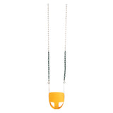 Jack and June Full Bucket Toddler Swing - 50" Chains - Yellow Toddler Playset Swing