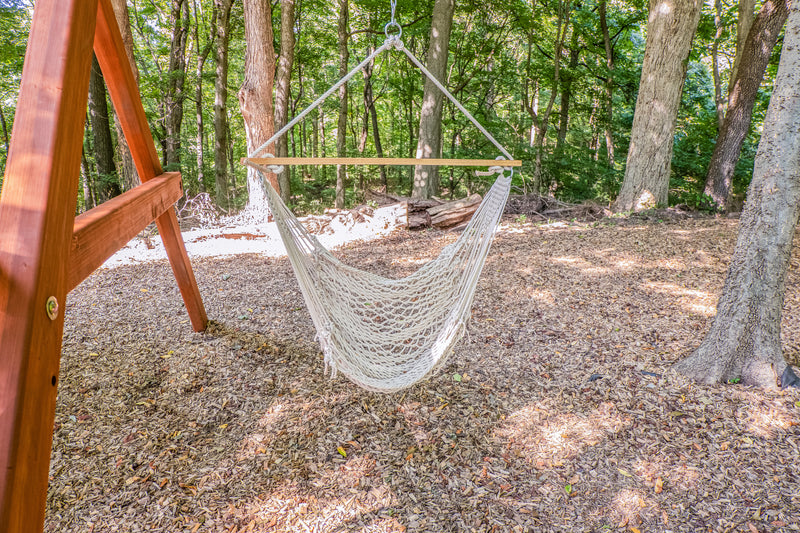 Jack and June Hand-Woven Adult Hammock Swing - Playset Swing Attachment